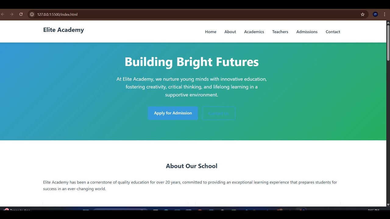Build a Modern School Website Using ONE AI Prompt 🔥 🔥  😍 😍  | HTML, CSS & JavaScript