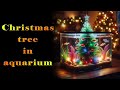 Christmas tree in aquarium diy