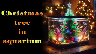 CHRISTMAS TREE IN AQUARIUM DIY