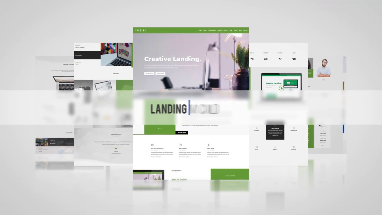 "Landing" - Free Divi Child Theme Intro