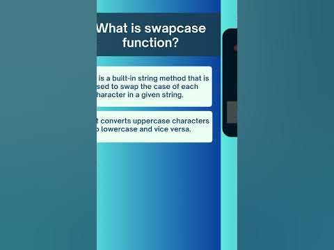 Swap Case function in Python | 30-Day Python Challenge | Top Interview ...