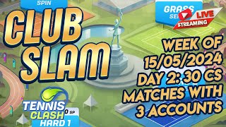 Tennis Clash Club Slam Day 2 Matches [30 Games With 3 Accounts In GP365 x Friends N2 Club]