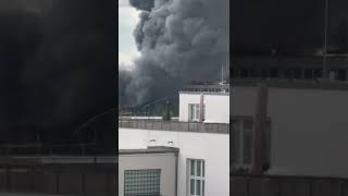 Smoke Billows Over Berlin After Industrial Fire Breaks Out