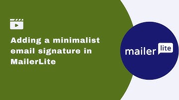 How to add an HTML email signature in MailerLite (Email Template)