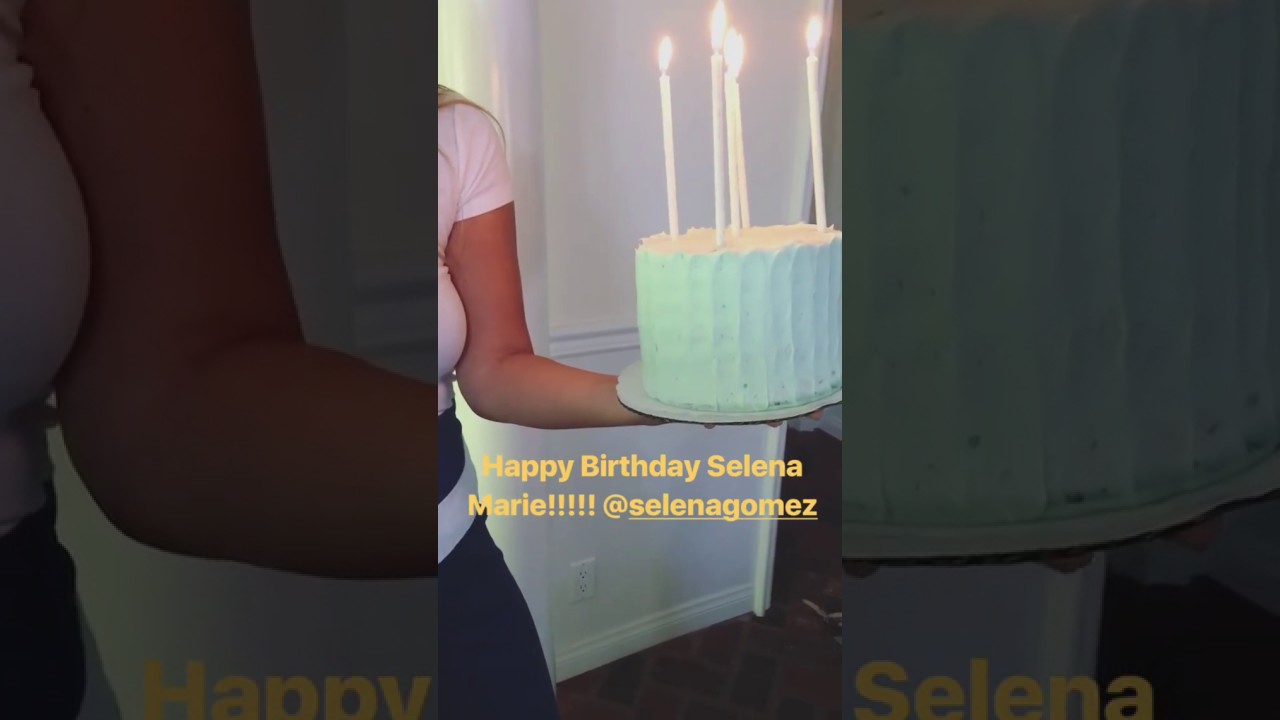 Selena Gomez's 25th Birthday Cake 7/22/2017 #2 - YouTube