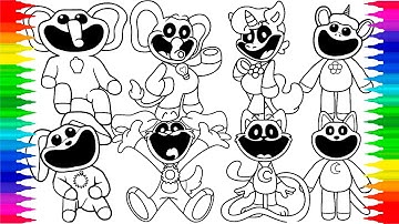 Smiling Critters 2D vs 3D Part 1 / New Coloring Pages / Coloring Poppy Playtime Chapter 3 / NCS