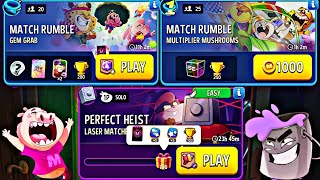 Gem grab + Laser matches solo + Coins rumble multiplier mushrooms | 3 IN 1 | match masters