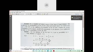 Numerical on Permeability of stratified soil deposits