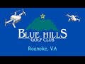 Aerial 4k of blue hills golf club roanoke virginia