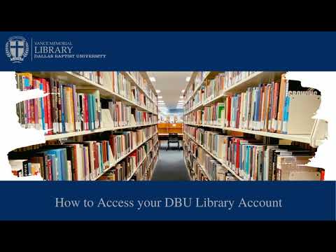 How to Access Your DBU Library Account