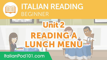 Italian Beginner Reading Practice - Reading a Lunch Menu