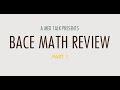 BACE Math Review Part 1 – Basic Laboratory Calculations for Biotechnology