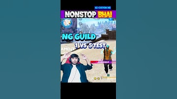 Nonstop भाई ke clash squad 1v5 custom में dusri id से aa gaye😍😂#shorts