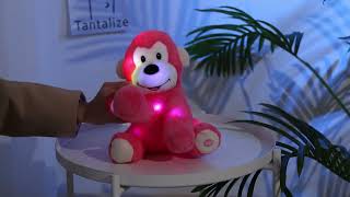 Houwsbaby Light up Monkey Stuffed Animal Floppy LED Plush Toy Night Lights Glow Pillow