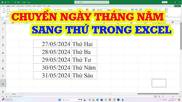 Mẹo chuyển ngày sang thứ tiếng việt trong Excel