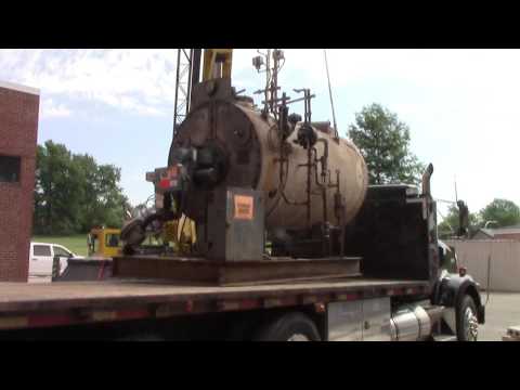This video shows the removal of the boilers from Bridgetown Middle School. These were installed in 1954 and the new ones will be installed soon. Bridgetown Middle School Boiler Removal