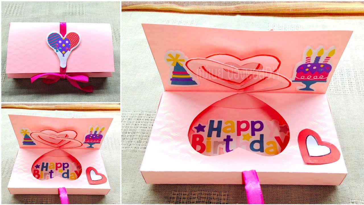 การ์ดกล่องของขวัญ 2022 DIY Birthday Box idea#Pop up card#ทำกล่องของขวัญป๊อปอัพวันเกิด/แม่เนย น้องพอสDIY