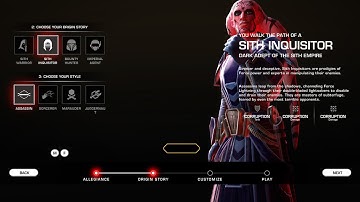 SWTOR 7.0 PTS - New Character Creator and Second Combat Style Choice