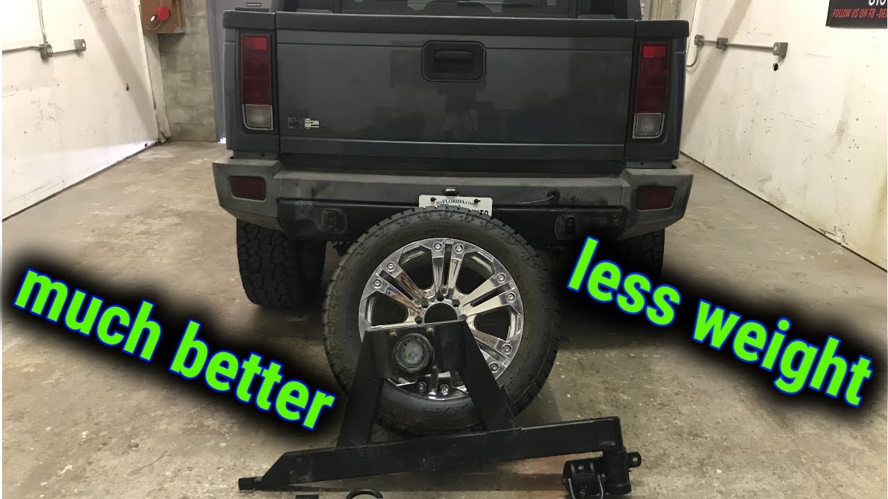 (How to) remove the fifth wheel tire hitch from my SUT H2 Hummer YouTube