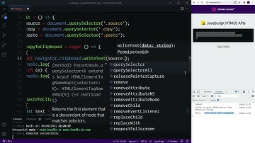 JavaScript HTML5 APIs 055 Reading Text from Clipboard and Permissions API