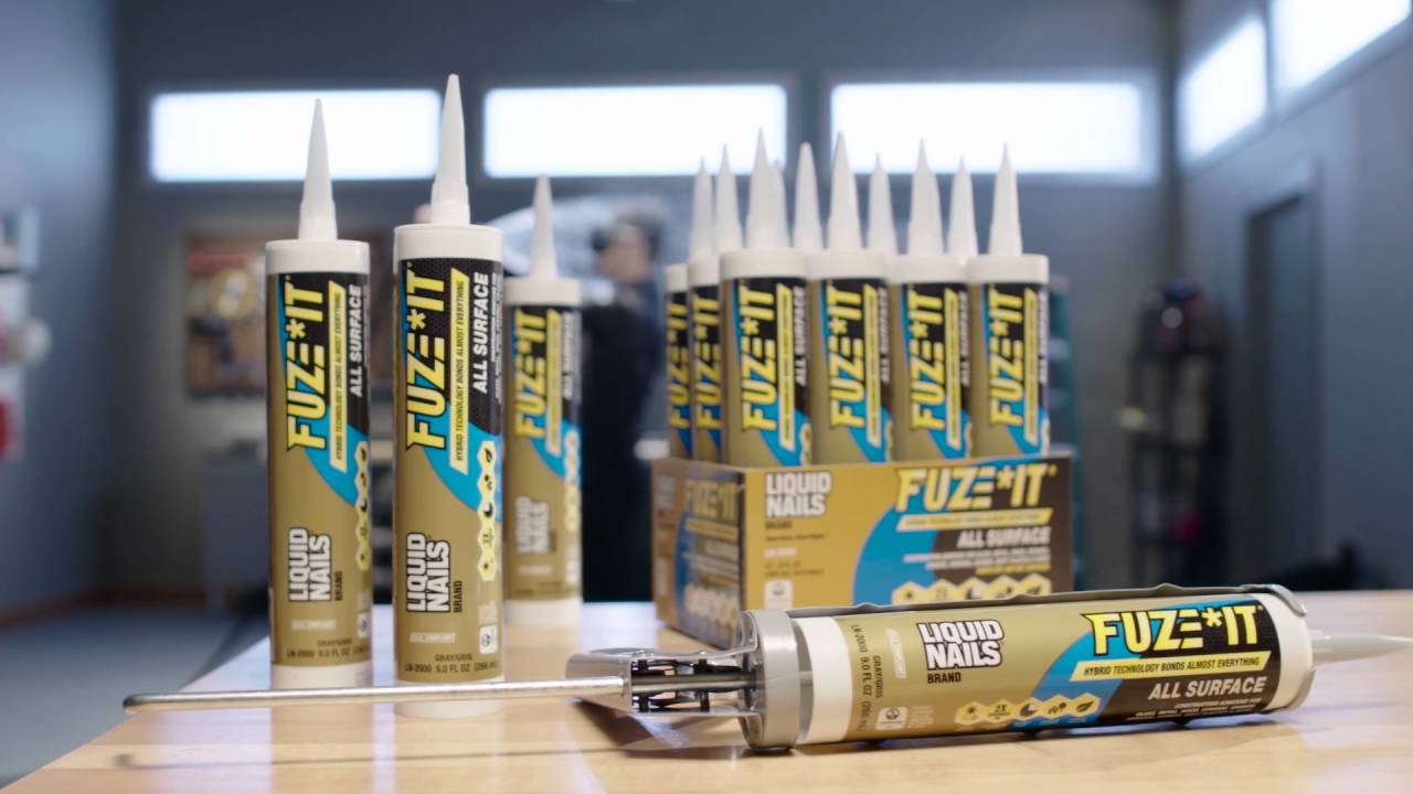 Liquid Nails Fuze*It vs Wet Surfaces YouTube