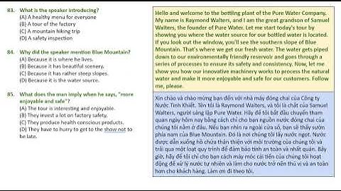 TOEIC Luisteren 2023 Deel 4 met gedetailleerde antwoorden #6