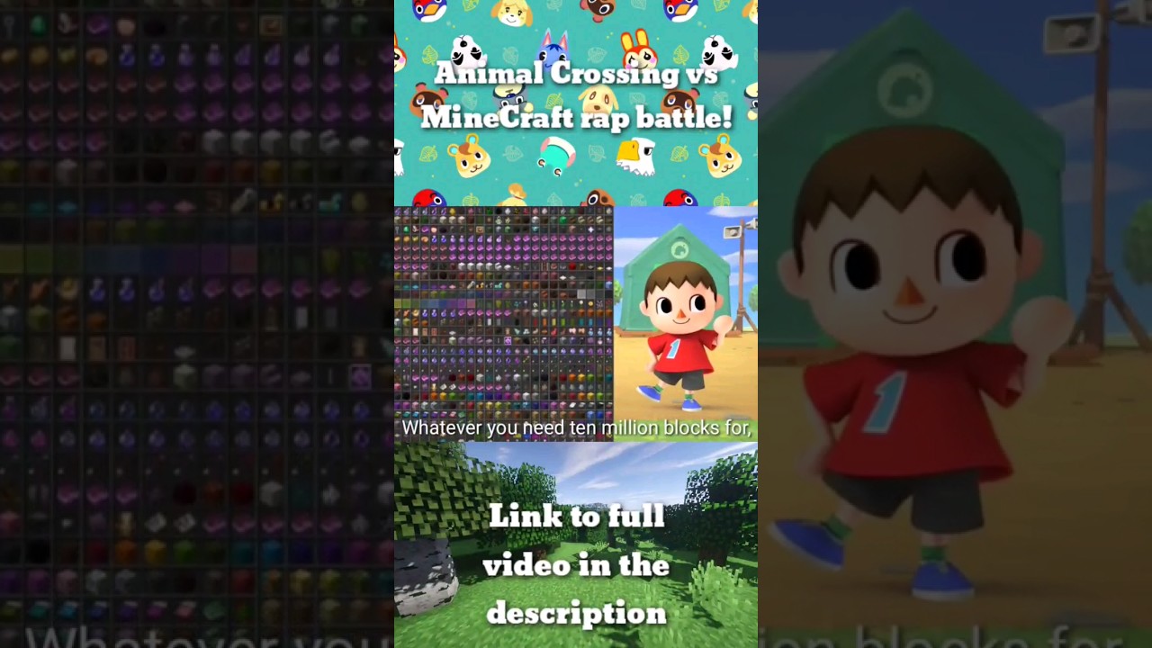 Watch animal crossing vs minecraft rap battle! #shorts #minecraft #animalcrossing #rapbattle on YouTube Watch animal crossing vs minecraft rap battle! #shorts #minecraft #animalcrossing #rapbattle on YouTube