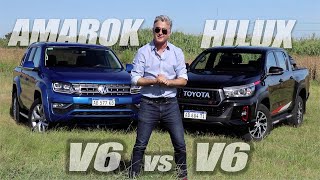 Comparativo V6  |  VW Amarok 3.0 TDI - Toyota Hilux GR Sport 4.0  |  Matías Antico - TN Autos