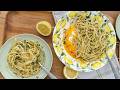 Linguine with  No Cook Lemon Tuna Sauce - Under 15 Minutes!