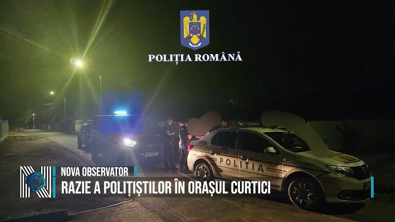 RAZIE A POLIȚIȘTILOR ÎN ORAȘUL CURTICI