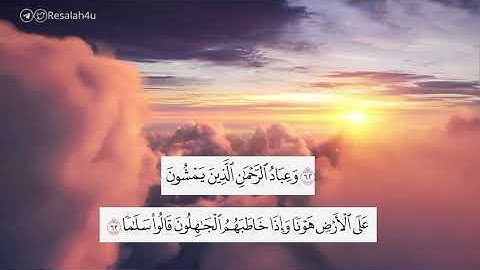 القارئ (عبدالرحمن الحميداني)﴿وَعِبَادُ الرَّحْمَنِ الَّذِينَ يَمْشُونَ عَلَى الأَرْضِ﴾ حالات واتس اب