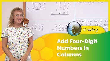Add four-digit numbers in columns