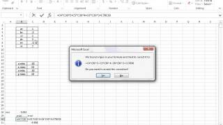 Honors PreCalc Excel Project 1: Setup, Graph, and Tangent Line