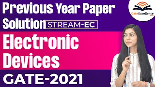 GATE Previous Years Paper Solution |  GATE EC | GATE 2021 | Electronic Devices