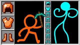 Minecraft VS Stickman Animation / CRAFTING GIANT DIAMOND STICKMAN - Animation Vs Minecraft Cartoon