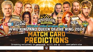 Wwe King And Queen Of The Ring 2024 - Match Card Predictions V2
