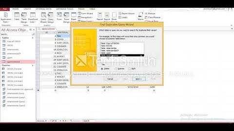 ACCESS Find Duplicate Query Record Wizard by Pratibha Education