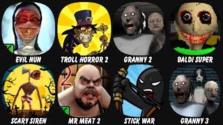 Evil Nun, Troll Quest Horror 2, Granny Chapter Two, Baldi Super Xtra Scary Mod, Scary Siren... screenshot 5