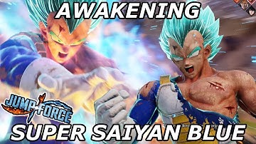JUMP FORCE AWAKENING SUPER SAIYAN BLUE VEGETA!!! Jump Force Beta Super Saiyan Blue Vegeta Gameplay