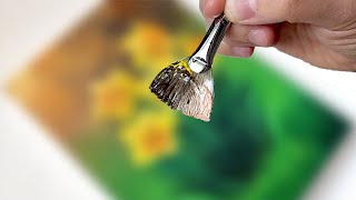Easy way to paint daffodil flowers /Acrylic Painting for beginners