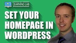 Set As Homepage Any Page In WordPress | WP Learning Lab 