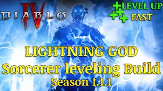 LIGHTNING GOD! Sorcerer Chain Lightning Leveling Build Diablo 4 Season 1