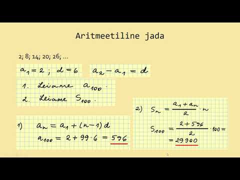 Video: Mis on aritmeetilise jada summa?