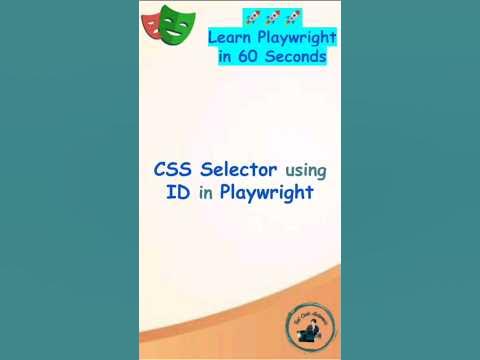 Playwright Tutorial | CSS Selector using ID in Playwright - YouTube