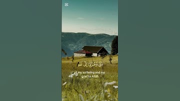 قَالَ إِنَّمَا أَشْكُو بَثِّي وَحُزْنِي إِلَى اللَّهِ - سورة يوسف