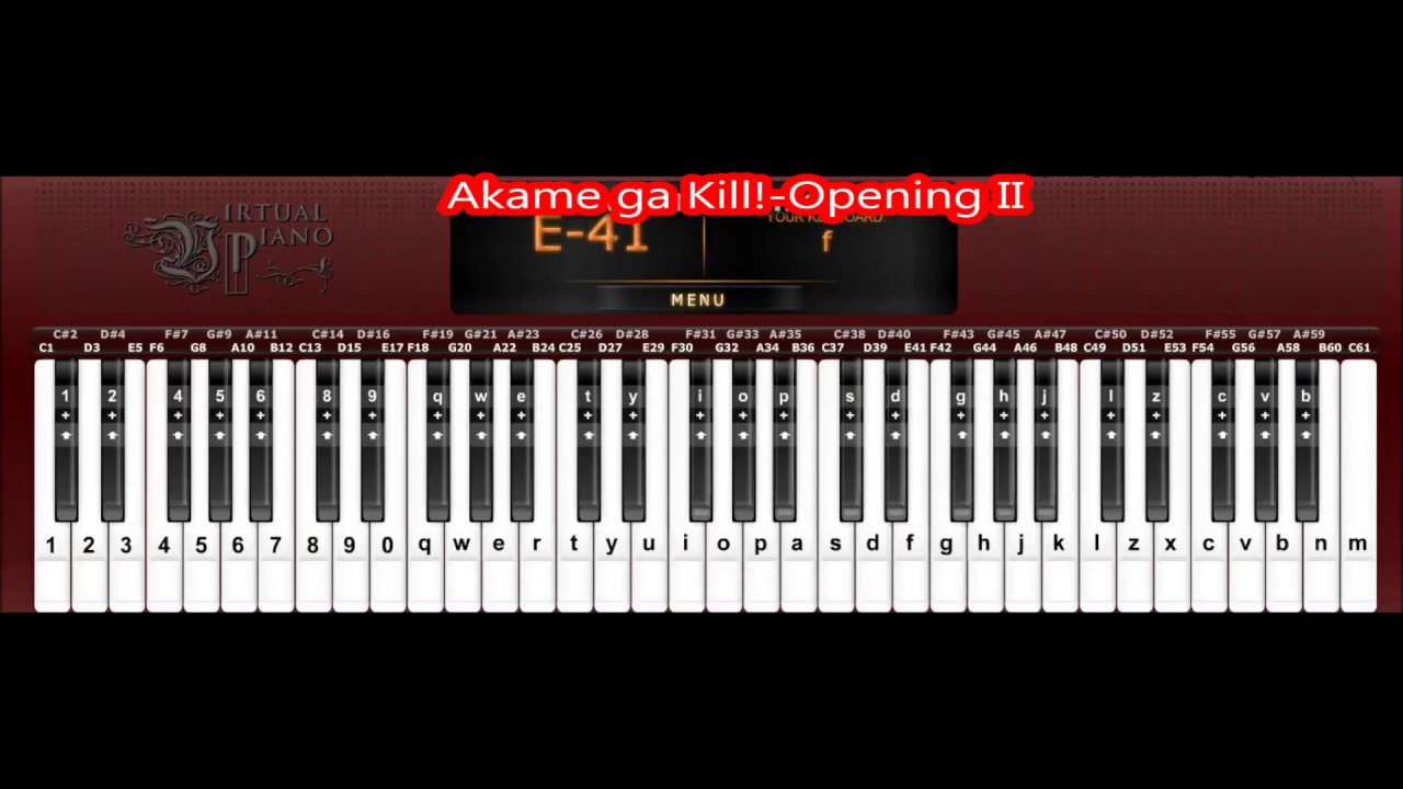 Akame ga Kill!-Liar Mask[VIRTUAL PIANO]