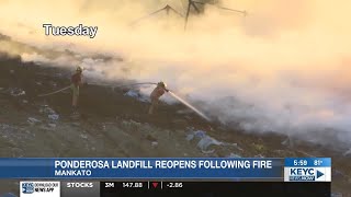 Landfill reopens following Tuesday fire