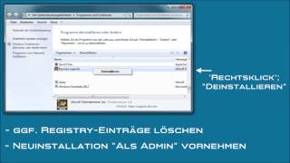 [P] De- und Reinstallation Details