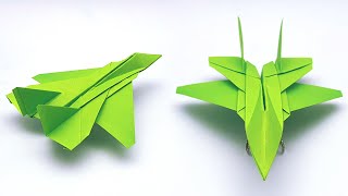 How To Make Origami Of Sukhoi Su-35 Flanker Fighter Jet Airplane | Cool Jet Origami Fighter Airplane
