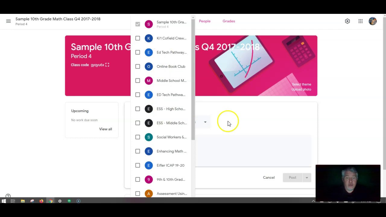 Model Google Classroom - HS Math